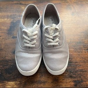 Metallic Silver Keds Size 6